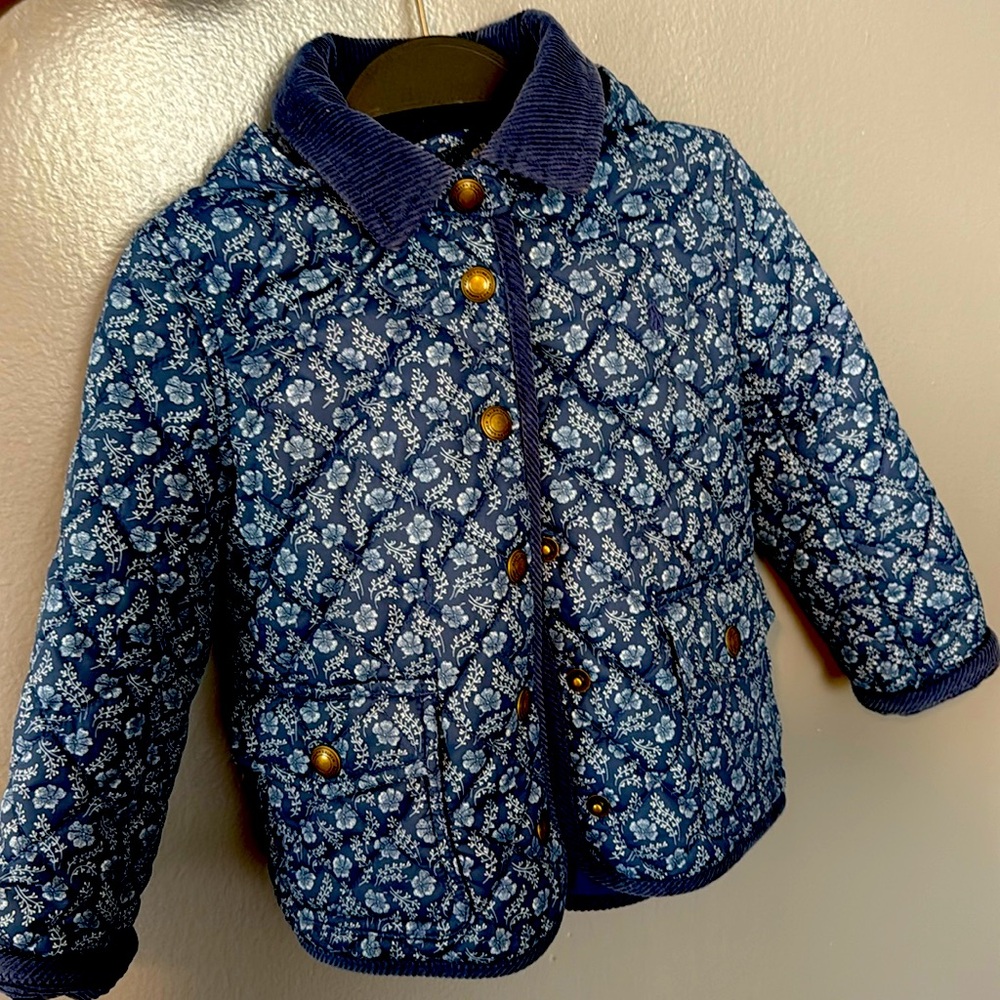 Toddler Navy Floral Barn Jacket
